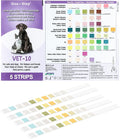 One Step Pet Urine Testing Strips, 5 x Urinalysis 10 Parameter Tests, Re-sealable Foil Pouch, Urine pH Test Strips for Dogs, Cats, Accurate Testing for UTI, Bladder & More, Pet Glucose Monitoring Kit