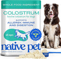 Native Pet Colostrum for Dogs - Bovine Colostrum Powder - Dog Allergy Relief, Itchy Skin Relief, Immune Support & Gut Health - 100% Single-Ingredient Supplement with Bioactive Nutrients - 120 Scoops