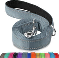 Joytale Dog Leash, 5 FT Double-Sided Reflective, Padded Handle Nylon Heavy Duty Leashes for Small Dogs Walking, Grey