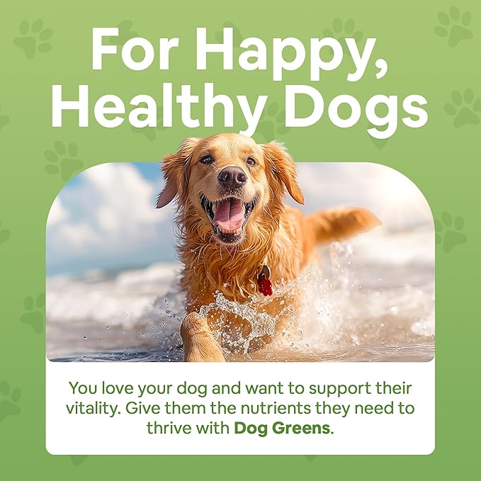 Superfood Multivitamin Powder - Dog Vitamins and Supplements, Organic Kelp, Spirulina, Sea Moss for Homemade Food, Kibble and Raw Meals, Energy, Immune, Joint & Skin Support for All Ages