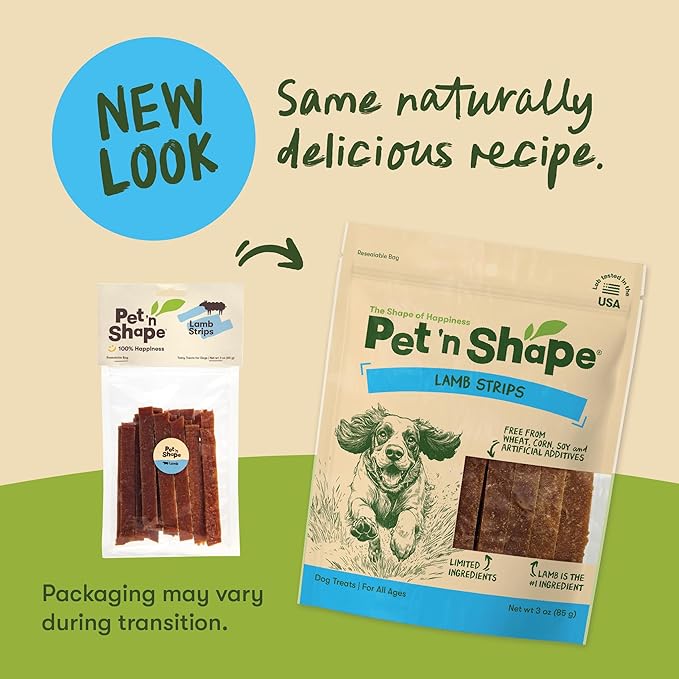 Pet 'n Shape Lamb Jerky Dog Treats - 3 Ounce