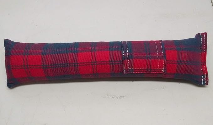Refillable 15" Catnip Cat Kicker Toy Filled with 1 oz Canadian Catnip, Red Flannel