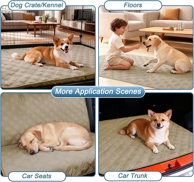 hyha Waterproof Dog Blanket, Reversible Pet Bed Blanket, Soft Sofa Couch Cover for Dogs Washable, Waterproof Pet Couch Covers for Sofa Puppy Cats Furniture Protector(52"x82", Taupe/Beige)