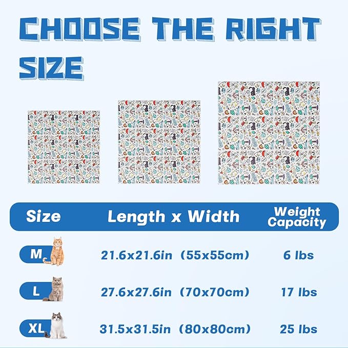 Supet Cat Grooming Wrap for Cutting Nails, 2026 Self-Adherent Cat Wrap, Anti-Escape Calming Cat Swaddle Wrap for Medicine, Nail Clipping, Teeth Brushing, Ear Cleaning (Cartoon, L)
