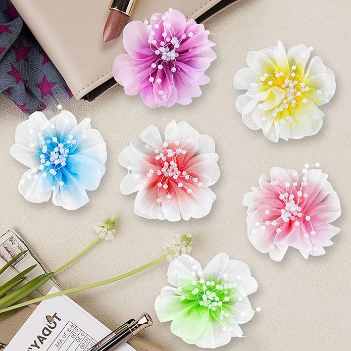 6Pcs Dog Collar Accessories, Floral Charms Decorations for Dogs and Cats