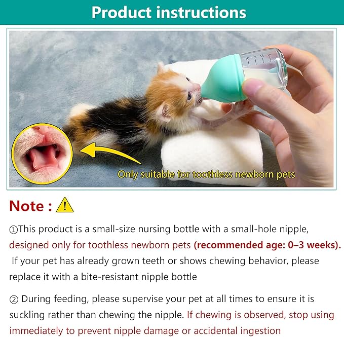 Puppy Bottles for Nursing，Kitten Bottles for Nursing，Pet Feeding Bottle，(Pink - 20ml)
