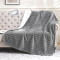 Waterproof Blanket for Bed Couch Sofa Car, Soft Leakproof Dog Blanket with 3D Bubble Pattern, Reversible Water Proof Pet Blankets for Dogs Cats Puppies (60"x80", Grey)