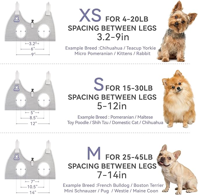 Dog Grooming Hammock Harness for Dogs & Cats with Pet Nail Clipper Trimmer - Cat Hanger Sling for Trimming Clipping Nails- Dog Hammock Restraint Bag for Small Medium Large pet （ Grey S ）