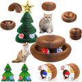 4 Pack Magic Organ Cat Scratching Board Toy Foldable Interactive Cat Toy with 8 PCS Ball Reversible Infinity Style Magic Organ Cat Toy for Indoor Cats Claw Care,Mental Stimulation,Enrichment Play