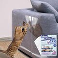 Anti-Cat Scratch Furniture Protector-12-Pack –Single-Sided, Heavy-Duty Self-Adhesive Tape, No-Residue for Couch, Doors & Walls - NO PINS