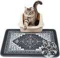 Unicorn Catcher 24X15in Cat Litter Mat Machine Washable Soft 3D Air Mesh Litter Box Rug Non-Slip Backing Quick Dry Scatter Control for Paws,Black