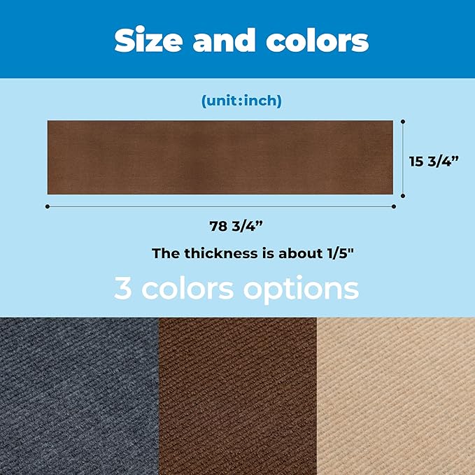 Best Pet Supplies Catify Cat Scratcher, Fun Interactive Scratchers, Posts, Poles, Claw Safe, Furniture Saver Indoor Play Support Natural Cat Behaviors Heavy Duty - Brown (78.7 x 15.8)