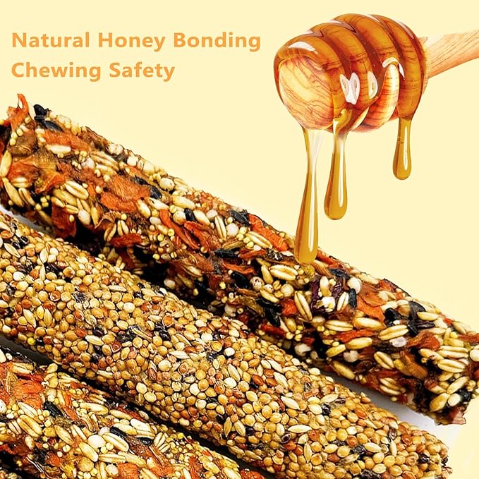 2PCS Parakeet Treat,Natural Parrots Treat Sticks,Vegetable & Grain Style Sticks,Bird Treats for Cockatiel Lovebirds Budgies Canary Finches Conure