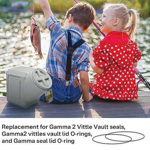 for Gamma2 Seal Replacement O-Ring (one Pair) for 9" lids (Pet Food containers) (Pack of 2)
