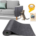 Cat Scratch Couch Furniture Protector, 90" x 16" Trimmable Anti-Scratch Couch Protector from Cat Claws with Double Self-Adhesive Carpet, Great for Sofa & Indoor Wooden Furniture (Dark Gray)