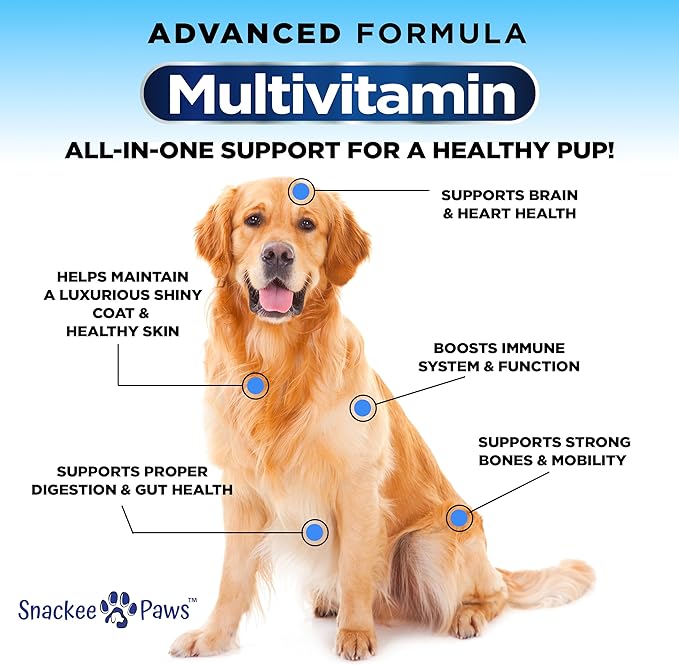 Dog Multivitamin Chewable with Glucosamine - Dog Vitamins and Supplements - 160 Treats - Multivitamin for Dogs - Hip & Joint Support - Immune Health, Skin, Heart, Digestion, Probiotics