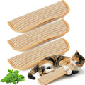 UBIETY 3Pcs Catnip Pillows for Cats - Cat Toys Pack with 6000mg A+ Organic Catnip, Sisal Scratching Pad, Bite Resistant Kitten Teething Toy, Interactive Cat Kicker Toys for Indoor Cats (3Pcs Small)