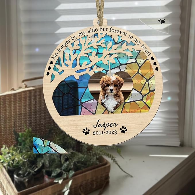 Personalized Dog Ornaments,Loss of pet Sympathy Gift, Picture for Christmas Tree Dog