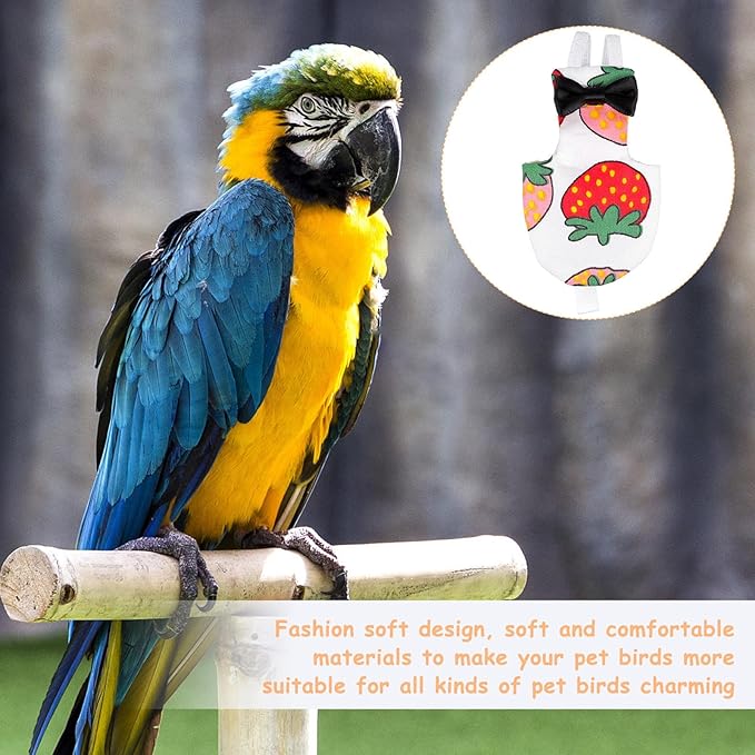 DOITOOL Pet Parrot Clothes Reusable Bird Diaper Flight Suit with Washable Inner Liner XL for Small to Medium Parrots Suitable for Outdoor Use Random Color