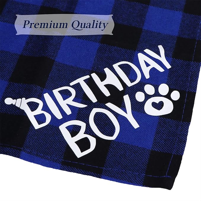 STMK Cat Birthday Decorations, Cat Birthday Hat with Number Bandana Bow Tie Collar for Cats Kittens Apparel Birthday Outfits