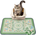 Unicorn Catcher 24X15in Cat Litter Mat Machine Washable Soft 3D Air Mesh Litter Box Rug Non-Slip Backing Quick Dry Scatter Control for Paws,Bean Green