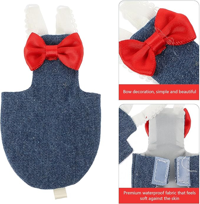 KOMBIUDA Bird Diaper Parrot Flight Suit Reusable Denim XL Size Protective Liner Clothes for African Grey and Cockatiel Outdoor Use