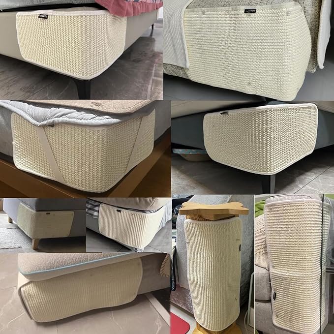 Cat Scratching Pad Natural Sisal Sofa Corner Furniture Protector Scratcher Mats Protecting Carpets and Sofas Couch Corner Furniture Anti-Slip Sisal Cat Repellent Mat for Sofa Bed Desk Legs