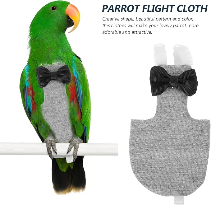 balacoo Washable Bird Diaper Lightweight Breathable Parrot Pants Reusable Flight Suit with Decorative Patterns for Parrots Cockatoos Lovebirds