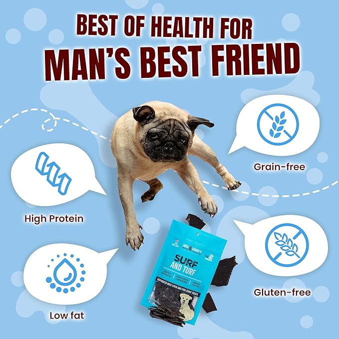 Mika & Sammy's Gourmet Beef Liver Jerky Dog Treats Made in The USA. (Surf & Turf 12 oz)
