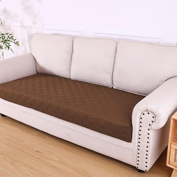 hyha Waterproof Dog Bed Blanket, Soft Pet Blankets, Waterproof Couch Cover for Dogs, Reversible Sofa Covers Washable for Furniture (40x80 Inch, Brown/Beige)