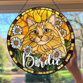 Custom Dog Portrait Art Suncatcher Stained Glass Remembrance Gift Pet Indoor Decor Window Hanging Dog Cat Bereavement Keepsake Loss of Pet