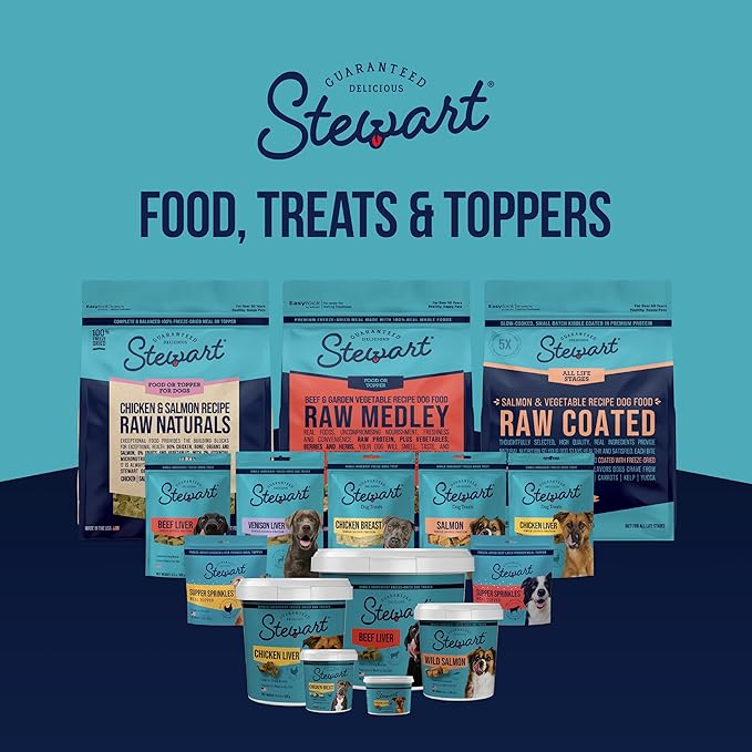 Stewart 100% Chicken Breast Dog Treats, 3 oz Pouch, ~55 Pieces, Freeze Dried Raw, Single Ingredient, 74% Protein Training Treats or Meal Topper, Grain Free, Gluten Free