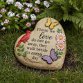 Memorial Garden Stone Cardinal Sympathy Gifts with Butterfly Flowers, in Memory of Loved One Gifts for Mother Father Cemetery Decorations for Grave Waterproof 6 inch