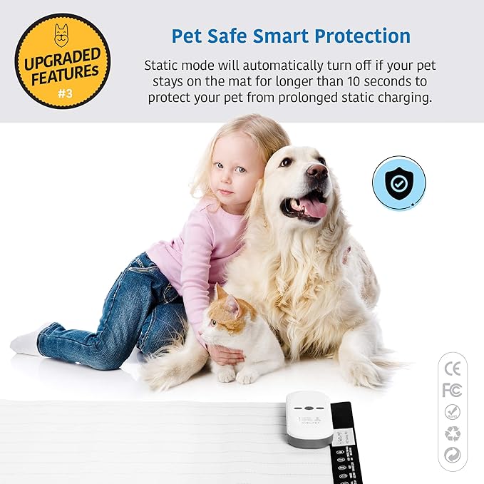 SVD.PET Pet Training Mat with Tester, 30" X 16", Pet Shock Pad, Dogs & Cats Electronic Repellent scat mat for Indoor, 3 Training Modes, 5 Adjustable Levels, Animal Safe Auto Power Off