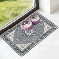 Dog Food Feeding Mat - Absorbent Diatomite Pet Dog Cat Bowl Mats for Food and Water, Anti Slip Dog Bowl Placemat for Floors, Quick Dry Pet Dish Matts Supplies, Bohemia Style, 12 * 20in