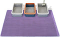 Cat Litter Box Mat-Super Large 47''x36'' Litter Trapping Mat for Cat-XXL Litterbox Matt for Floor-2 Layer Catcher Rug for Pet kitty Litterbox-Waterproof Urine Proof,Non-Slip,Purple