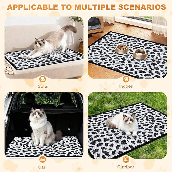 5x4 Feet Cat Bed Mats, Stain-Resistant, Washable and Easy to Clean, Reversible for Double-Sided Use, Convenient Design, Suitable for Both Outdoor and Indoor