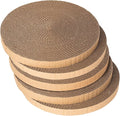 Round cat Scratcher Refill 10 inch Diameter 7/8 inch Thickness Scratcher Replacement Pads cat Scratching Board Circle Cat Cardboard Scratcher for Indoor Cats cat Scratch pad(5pcs)