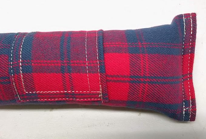 Refillable 15" Catnip Cat Kicker Toy Filled with 1 oz Canadian Catnip, Red Flannel
