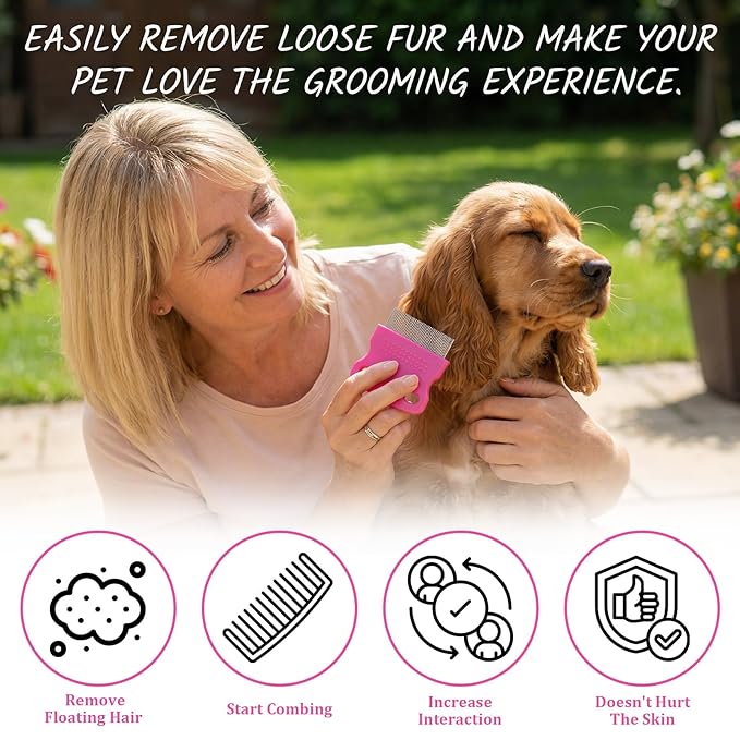 10 Pieces Dog Flea Comb, Flee Comb Cat Flea Combs Stainless Steel Teeth with Plastic Handle for Medium and Small Dogs Cats