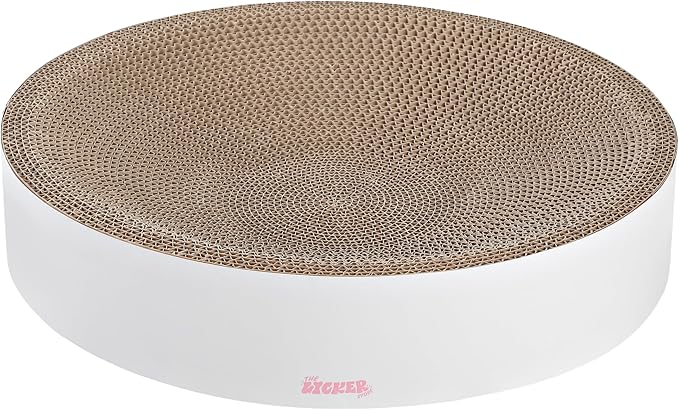 CSR1010I Nelson 20.13" Modern Cardboard Round Bowl Cat Scratcher with Catnip, Cloud