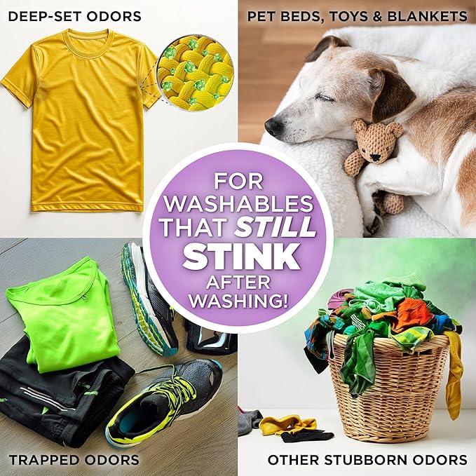 Pooph Laundry Additive, 32oz, 2-Pack (32 Loads) - Dismantles Odors on a Molecular Basis, Dogs, Cats, Freshener, Eliminator, Urine, Poop, Pee, Deodorizer, Natures, Puppy, Fresh, Clean, Furniture, Potty