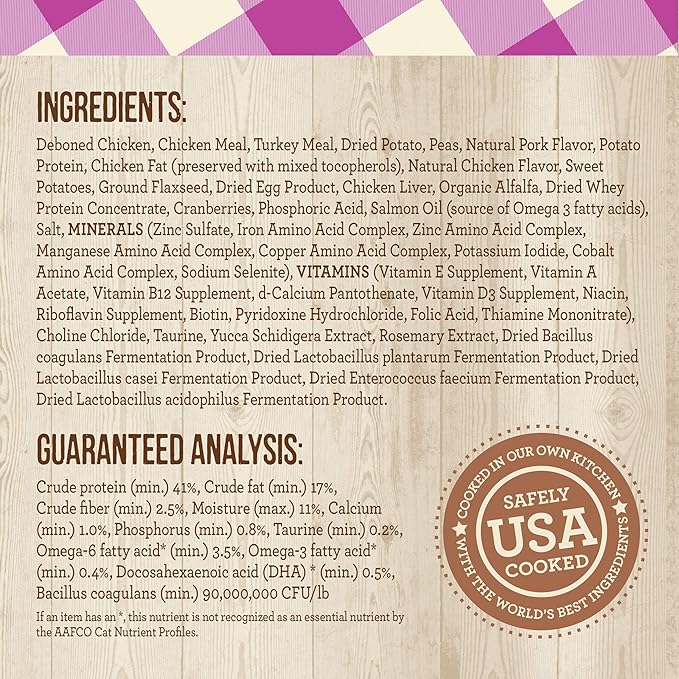 Merrick Purrfect Bistro Premium Grain Free Natural Dry Cat Food For Young Cats, Healthy Kitten Food Recipe - 4 lb. Bag