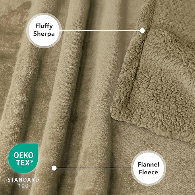 PetAmi Dog Blanket for Medium Large Dogs, Pet Bed Blanket Cat Puppy Kitten, Fleece Furniture Couch Cover Protector Sofa Car, Soft Sherpa Dog Throw Plush Reversible Washable, 40x60 Solid Taupe