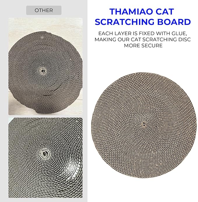 Round cat Scratcher Refill, 10 inch Diameter, 7/8 inch Thickness Scratcher Replacement Pads, Scratching Board Circle, Scratch pad, scratchers for Indoor Cats (1pcs)