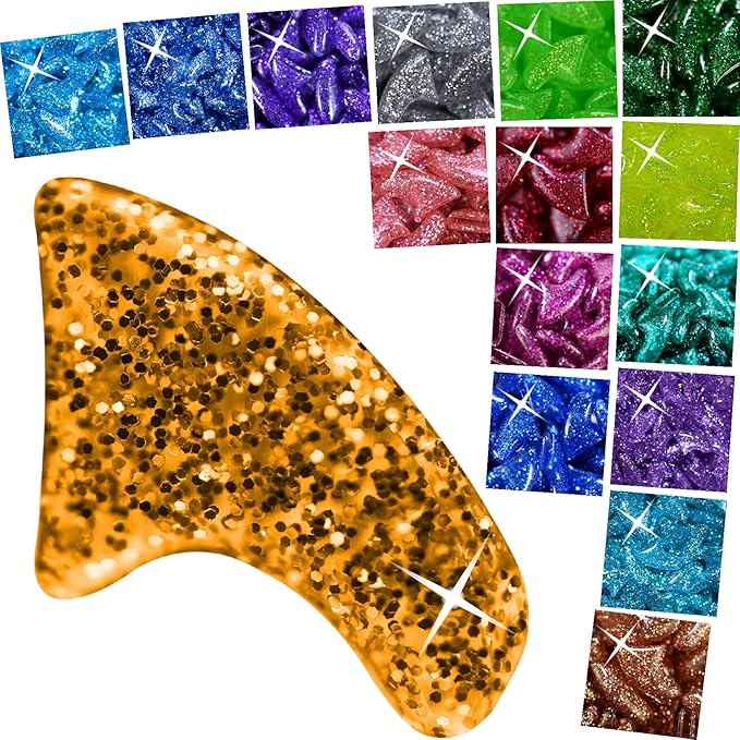 joyous 16x Glitter Colors / 160 pcs | Cat Nail Caps | Cat Claw Covers with Adhesives and Applicators (S)