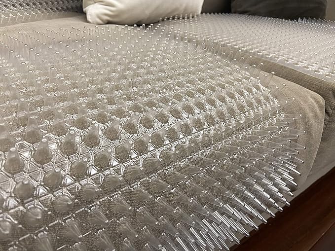 8 Pack Cat Repellent Outdoor/Indoor Scat Mat for Cats&Dogs, Keep Away Pest Plastic Mats with Spikes,16 x 13 Inches