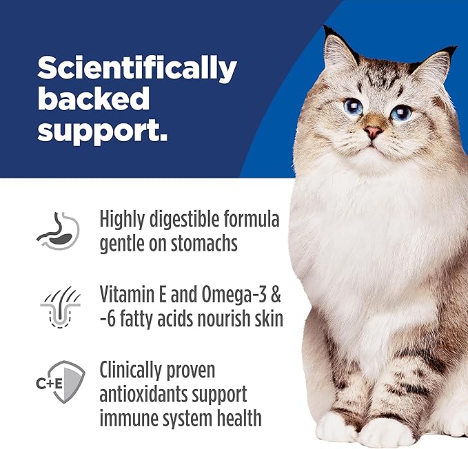 Hill's Science Diet Sensitive Stomach & Skin, Adult 1-6, Stomach & Skin Sensitivity Support, Dry Cat Food, Pollock & Barley, 3.5 lb Bag