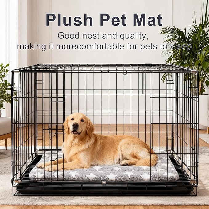 Dog Bed Mat, Reversible Crate Pads for Small/Medium/Large Dogs & Cats Sleeping, Portable & Soft, Dog Beds Crate Pad - Machine Washable Mat Bed Kennel Mat Cat Bed