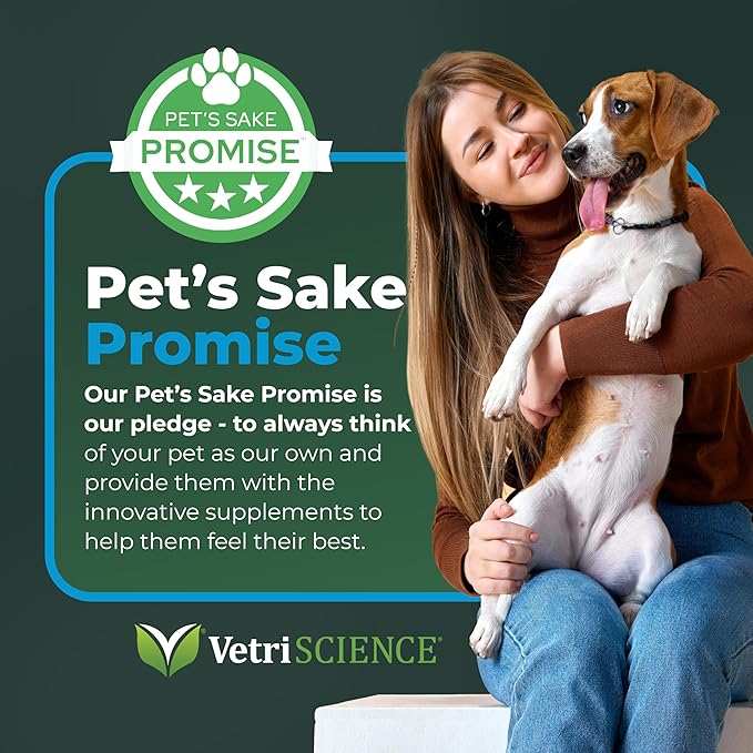 Vetriscience Veterinary Strength Kidney Health Chews - Balanced Kidney Support for Pets - Feline & Canine Renal Support - Holistic Formula - Chicken Liver Flavor - 60 Count